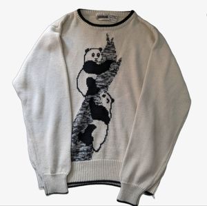 Panda vintage knit sweater